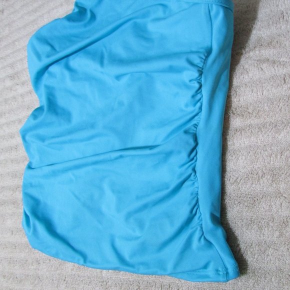 VENUS Ruched Side Halter Tankini Top Blue - Picture 2 of 6